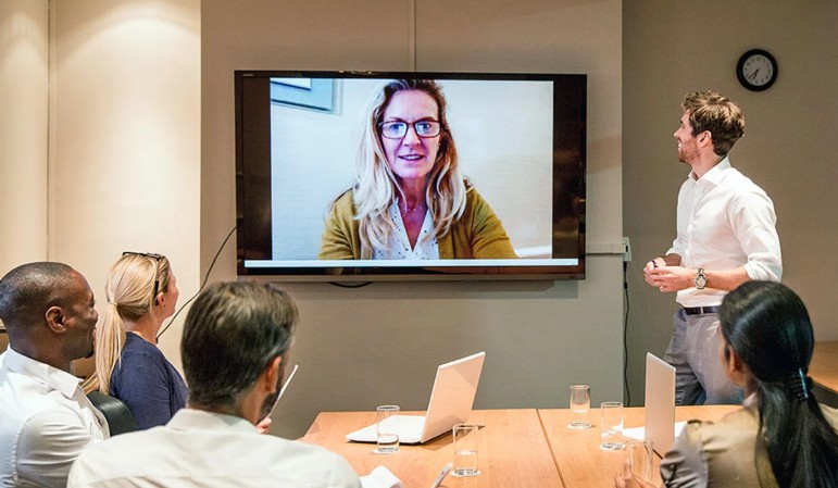 Videoconferencing voorbeeld